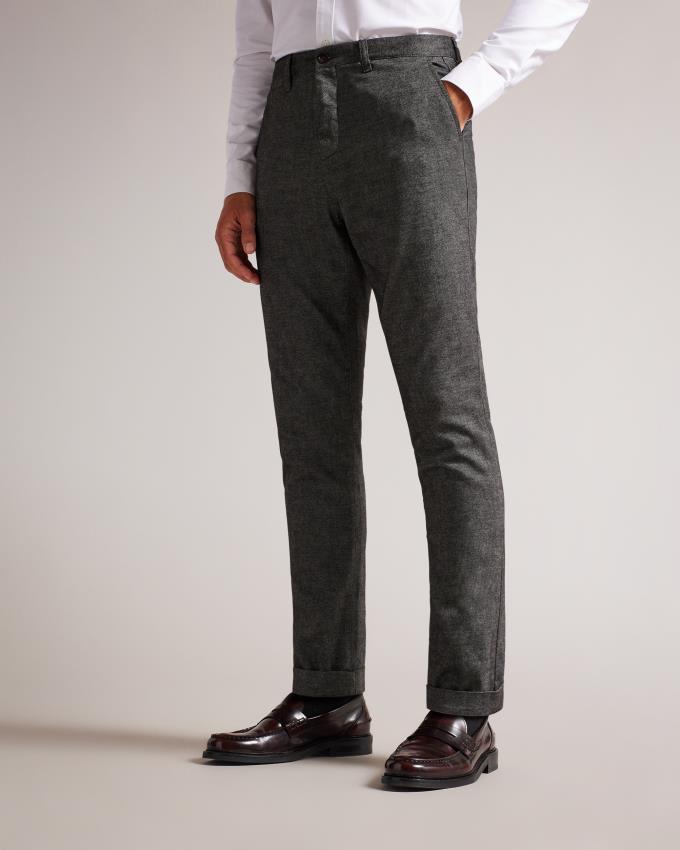 Pantalon Ted Baker Irvine Fit Brushed Oxford Noir Homme | NOL-35157174